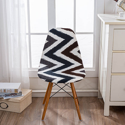 Bulk 2 Pcs Elasticity Shell Chair Covers Irregular Pattern for Restaurant and Living Room Decoration Wholesale