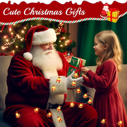 Bulk 10 Foot 30 LED Santa String Lights Battery Operated Fairy Lights for Indoor Christmas Tree Holiday Party Home Decor Wholesale