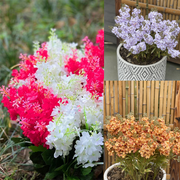 8 Pcs Artificial Hyacinth Bush Flowers UV Resistant Outdoor Silk Plants Bulk