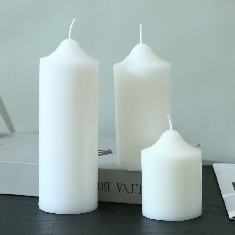 Bulk 2.76 x 6 Inch 120 Hour Long-Burning Unscented White Pillar Candles for Events Home Decor and Emergencies Wholesale