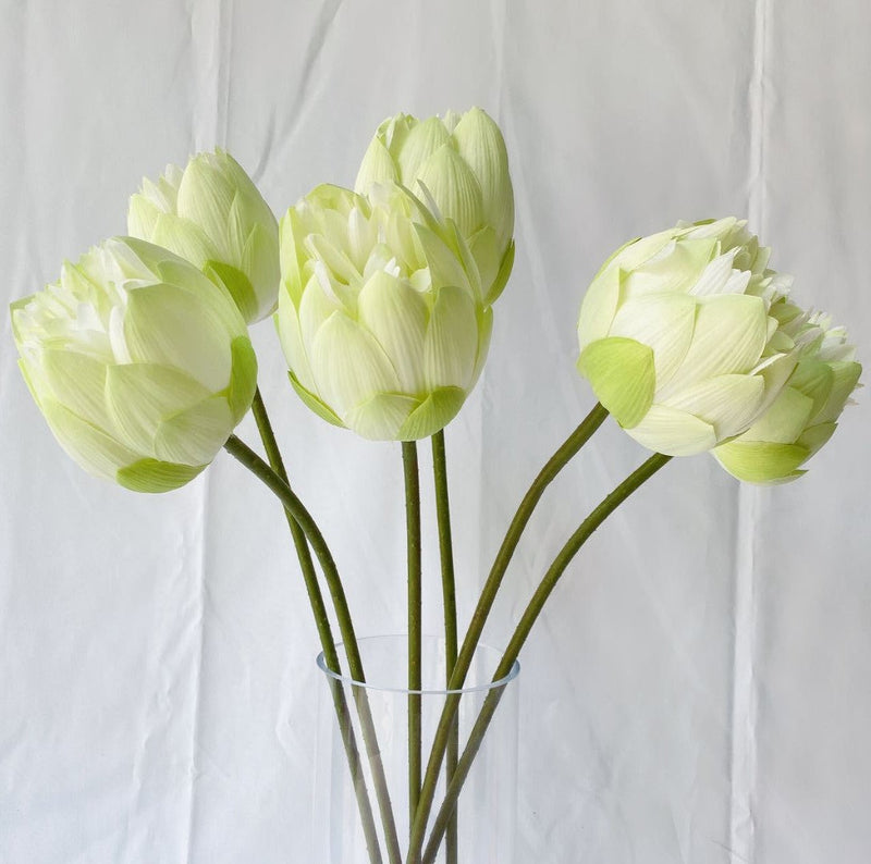 28 Inch Artificial Silk Lotus Bud Lily Stem 10 Pcs Bulk Pack