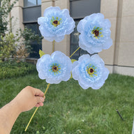 Wedding Floral Backdrop Artificial Lotus Stems - 23.23" Bendable Silk Decor for Venue Styling