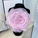 Bulk 10" Large Multi Layer Three Dimensional Yarn Flower Corsage for Wedding Dress Skirt Embellishment DIY Craft Accessories Wholesale