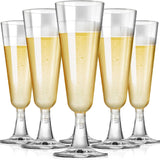 Bulk 40 Pcs Plastic Champagne Flutes 5.5 oz Disposable Clear Mimosa Glasses for Wedding New Year Cocktail Party Wholesale