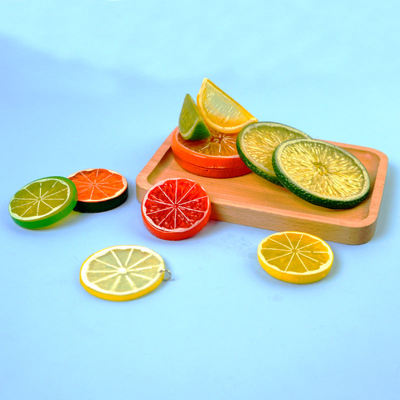 10 Pcs Artificial Fruit Slices, Lifelike Simulation, Decorative Bulk Set