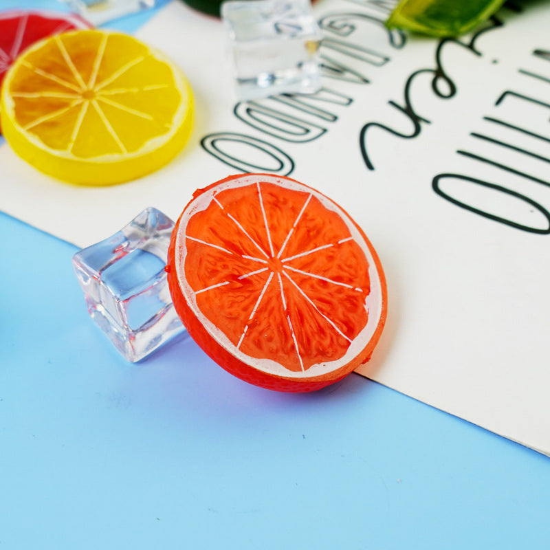10 Pcs Artificial Fruit Slices, Lifelike Simulation, Decorative Bulk Set