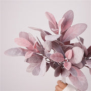 6 Pcs 14 Inch Artificial Fall Lambs Ear Stems with Silver Ragwort Foliage for Autumn Decor