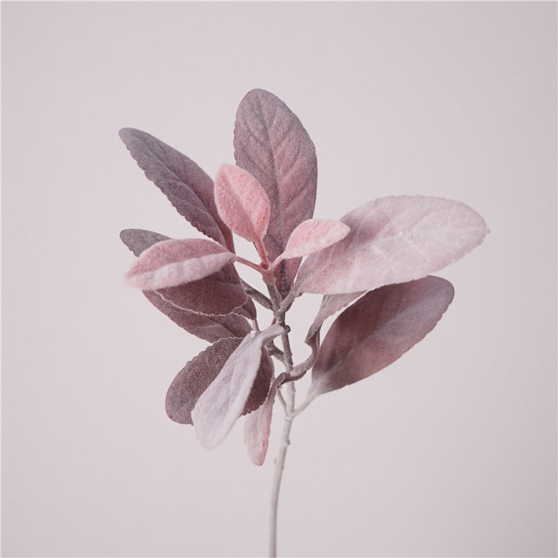 6 Pcs 14 Inch Artificial Fall Lambs Ear Stems with Silver Ragwort Foliage for Autumn Decor