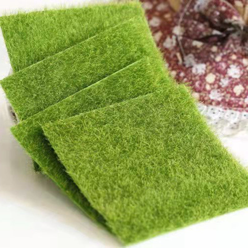 4 Pcs Artificial Garden Grass 6x6 Inch Miniature Ornament Bulk Pack