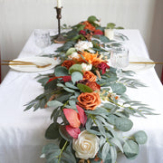 6 Ft Artificial Eucalyptus and Willow Leaf Garland with Peony Flowers for Wedding Decor