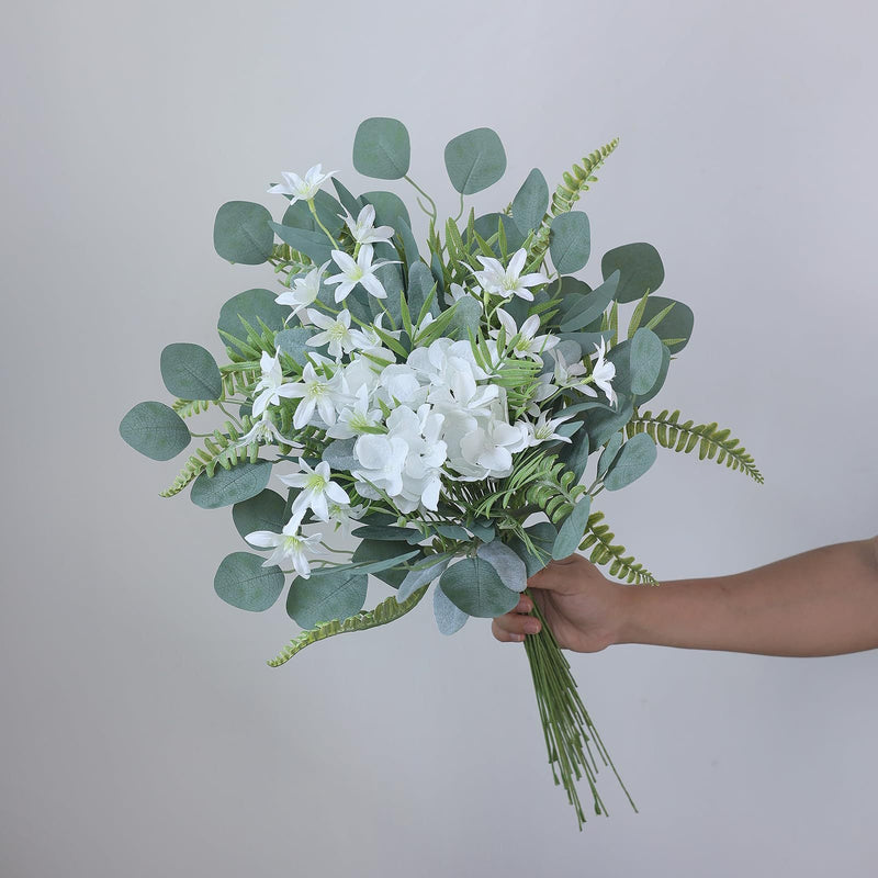 70 Pcs Mixed Artificial Flowers and Greenery Stems with Eucalyptus Leaves for DIY Floral Arrangements