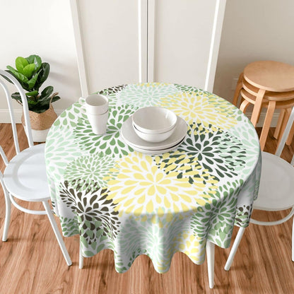 Bulk 60 Inch Round Tablecloth Stain Resistant Polyester Table Cover for Kitchen Dining Buffet Parties and Camping Mandala Design Wholesale