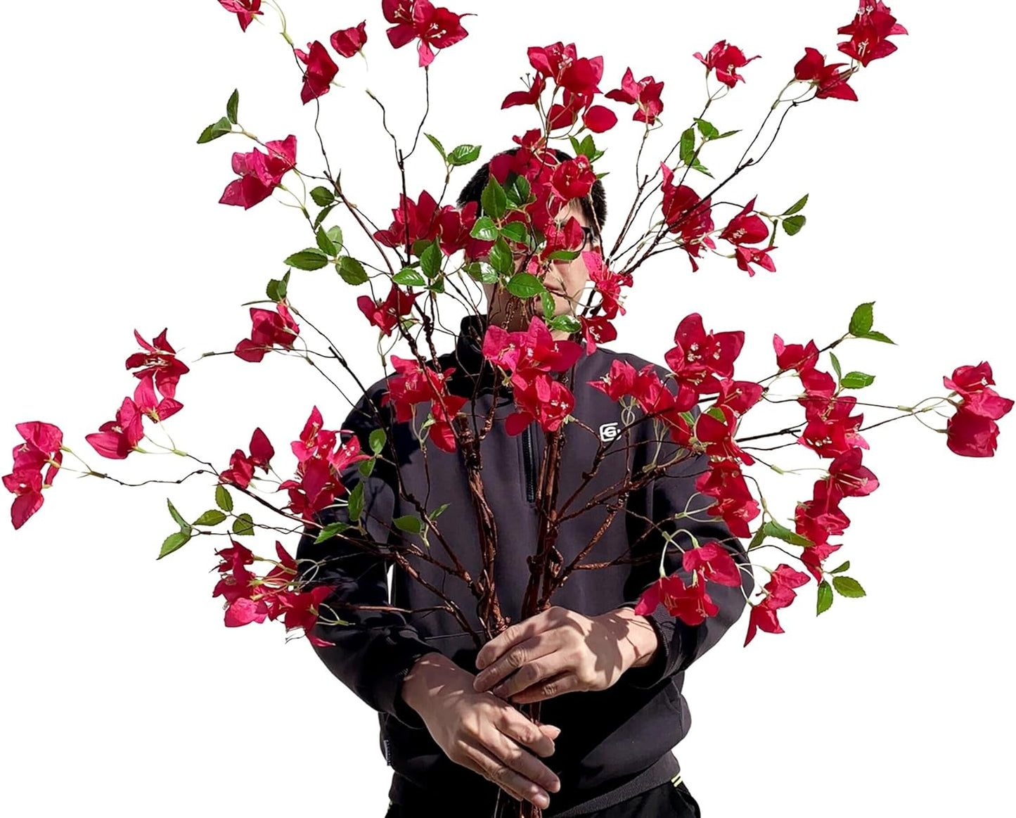 Bulk 4 Pcs Premium Artificial Bougainvillea Flower Branches for Versatile Event and Party Decor Wholesale