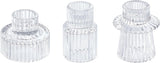 Bulk 3/6 Pcs Tapered Glass Candle Holders - Perfect for Table Centerpieces, Weddings, and Dinner Party Decor Wholesale