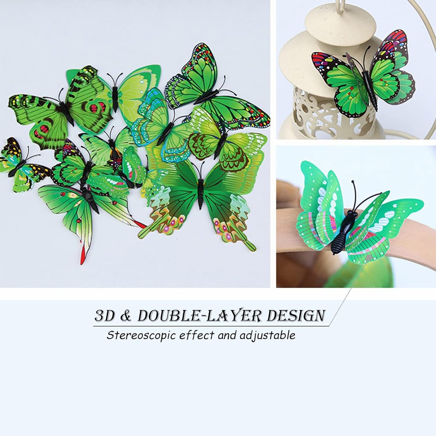 Bulk 24/48 Pcs 3D Butterfly Wall Decor Featuring Magnets, Perfect for Party Decorations Wholesale