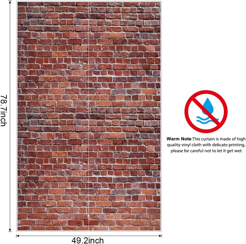 Bulk 78.7"x 49.2" Inches Classic Red Brick Wall Decor Christmas & Halloween Holiday Decoration Wholesale