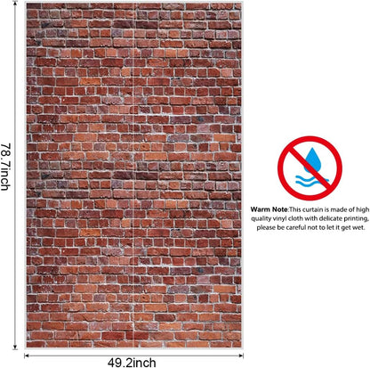 Bulk 78.7"x 49.2" Inches Classic Red Brick Wall Decor Christmas & Halloween Holiday Decoration Wholesale
