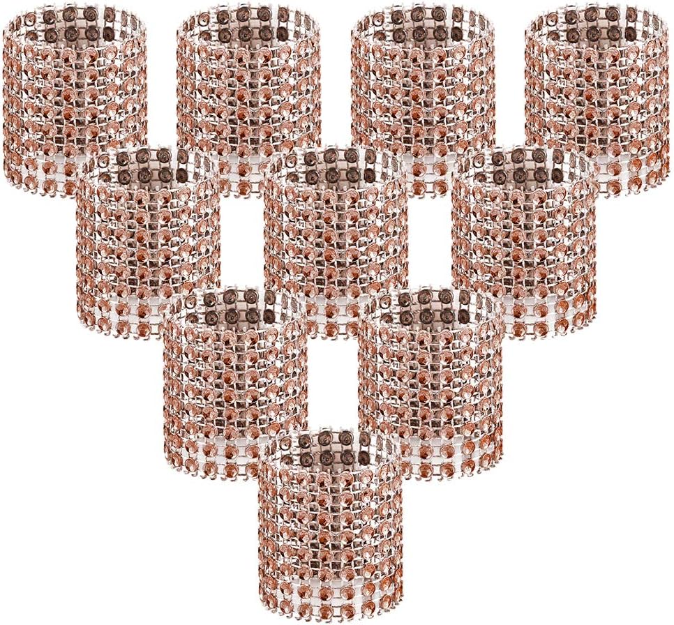 Bulk 50 Pcs Water Diamond Napkin Rings: Sparkling Decor for Table Settings Weddings Dinners Holiday Parties and Family Gatherings Wholesale