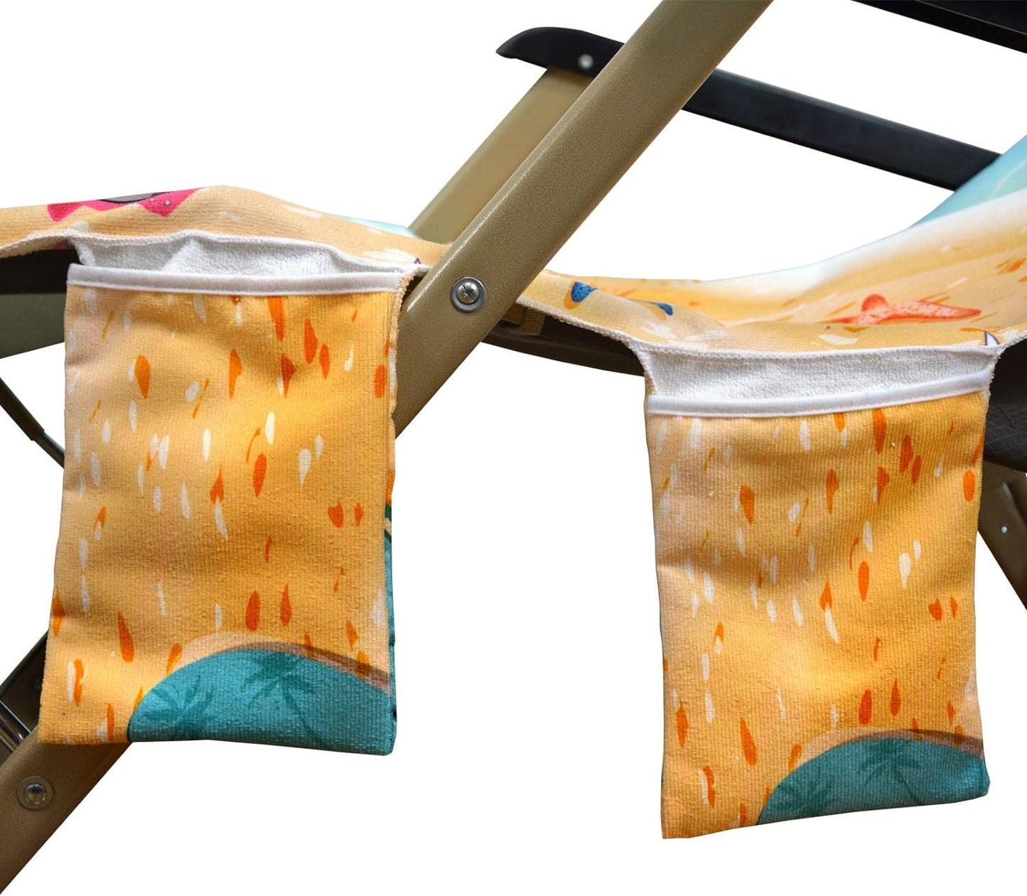 Bulk Beach Folding Chair Cover with Pockets Suitable for Patio Loungers Ideal for Sunbathing and Pool Party Decor Wholesale