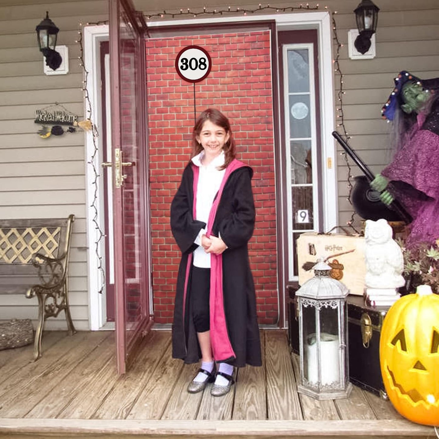 Bulk 78.7"x 49.2" Inches Classic Red Brick Wall Decor Christmas & Halloween Holiday Decoration Wholesale