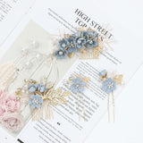 Bulk Floral Hair Pins 2025 Trio Handmade Pearls Boho Wedding Accessories for Bridesmaids Outdoor Ceremony Prom Wholesale