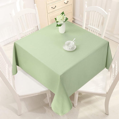 Bulk Solid Plaid Jacquard Spring Tablecloth Wrinkle and Water Resistant, Contemporary Woven Decorative Table Cover for Holiday Events Wholesale