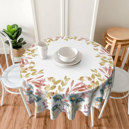 Bulk 60 Inch Round Tablecloth Stain Resistant Polyester Table Cover for Kitchen Dining Buffet Parties and Camping Mandala Design Wholesale