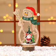 Christmas Table Ornaments Set with Xmas Tree and Snowman Decorations for Holiday Party Centerpiece Bulk Pack