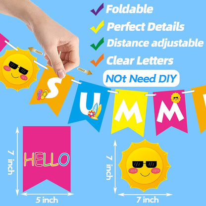 Bulk Summer Party Decorations Hello Summer Banner Beach and Pool Party Supplies Wholesale