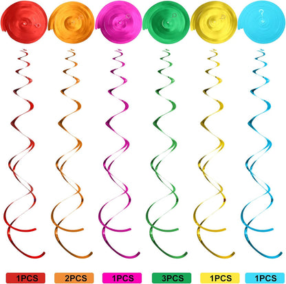 Bulk Hawaiian Birthday Party Backdrop Streamers Hanging Rotating Decorations Tropical Flowers Palm Trees Flamingos Unique Theme Decor Wholesale