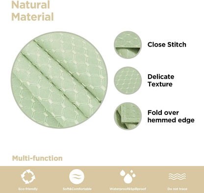 Bulk Solid Plaid Jacquard Spring Tablecloth Wrinkle and Water Resistant, Contemporary Woven Decorative Table Cover for Holiday Events Wholesale