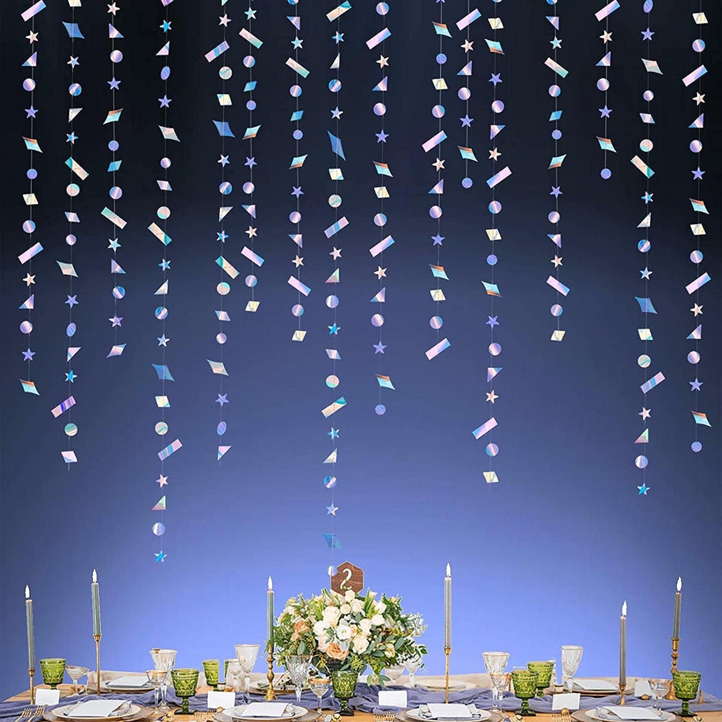 Bulk 10 Pack Sparkling Confetti Garland Streamers for Kids’ Birthdays Bridal Baby Showers Bachelorette Christmas New Year’s Party Decor Wholesale