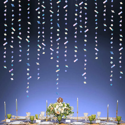 Bulk 10 Pack Sparkling Confetti Garland Streamers for Kids’ Birthdays Bridal Baby Showers Bachelorette Christmas New Year’s Party Decor Wholesale