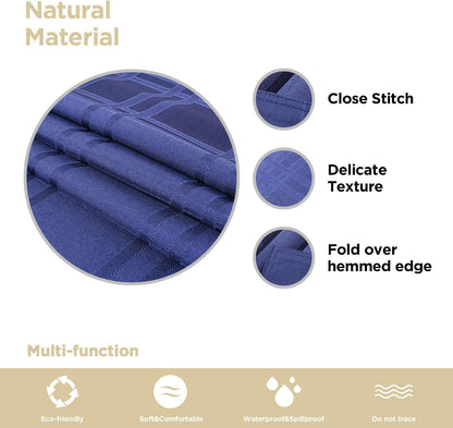 Bulk Solid Plaid Jacquard Spring Tablecloth Wrinkle and Water Resistant, Contemporary Woven Decorative Table Cover for Holiday Events Wholesale