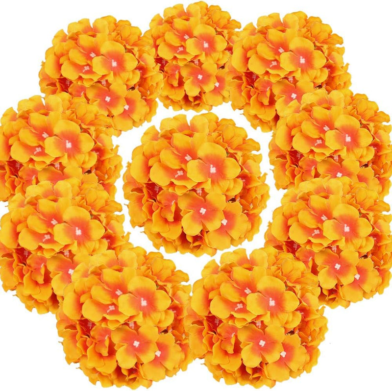10 Pcs Silk Hydrangea Heads Artificial Flowers Blueberry Blue 4 Inch Realistic for Wedding Home Decor