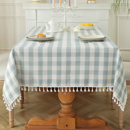 Bulk St. Patrick's Day Checkered Tablecloth Washable Buffalo Plaid with Tassel Suitable for Kitchen and Dining Room Decor Wholesale