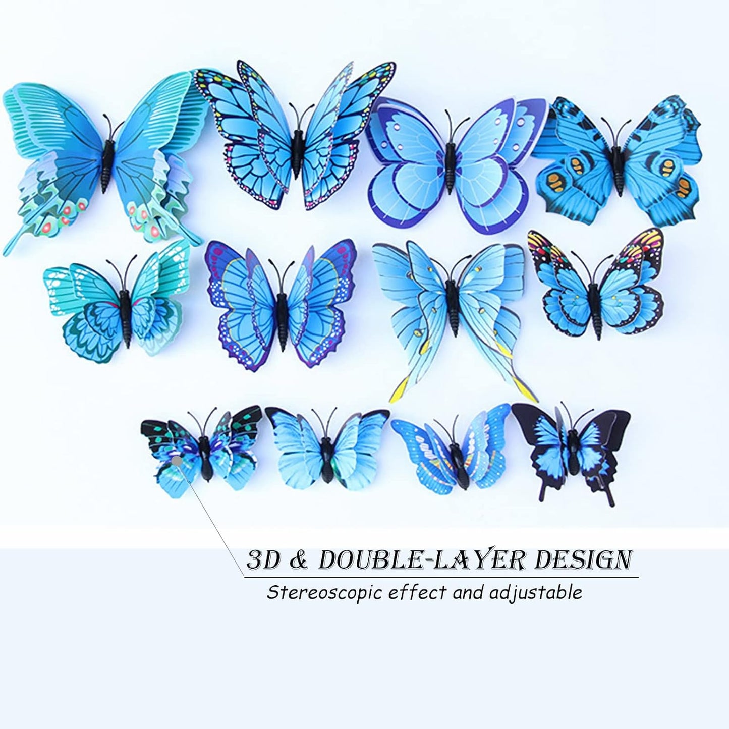 Bulk 24/48 Pcs 3D Butterfly Wall Decor Featuring Magnets, Perfect for Party Decorations Wholesale