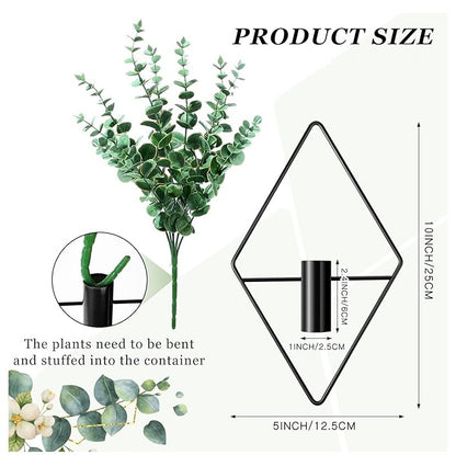 Bulk 1pc Rhombus Shape Metal Hanging Vase Modern Geometric Wall Decor For Home Living Room Office Decor Home Decor Wholesale