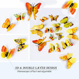 Bulk 24/48 Pcs 3D Butterfly Wall Decor Featuring Magnets, Perfect for Party Decorations Wholesale