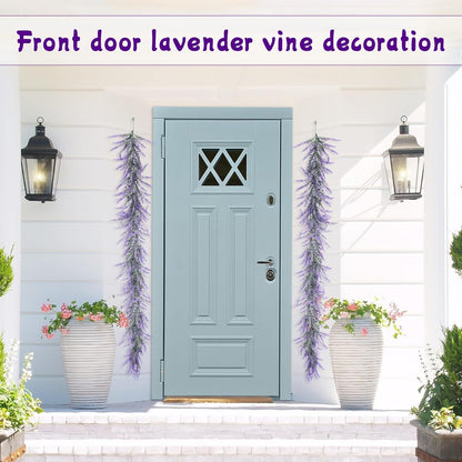Premium 6Ft Lavender Artificial Garland High Quality Faux Flowers Wedding Arch Farmhouse Porch Mantle Indoor Outdoor Home Decor