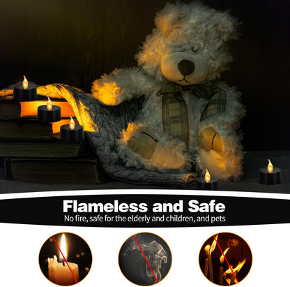 Bulk 12/24/50/100/200/400 Pack LED Flameless Battery Operated Tea Lights Candles for Events and Parties Decoration Wholesale
