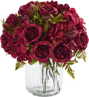 Artificial Silk Peonies 10 Pcs Vibrant Pink 12 Inch Realistic Flowers for Wedding Centerpieces and Home Decor
