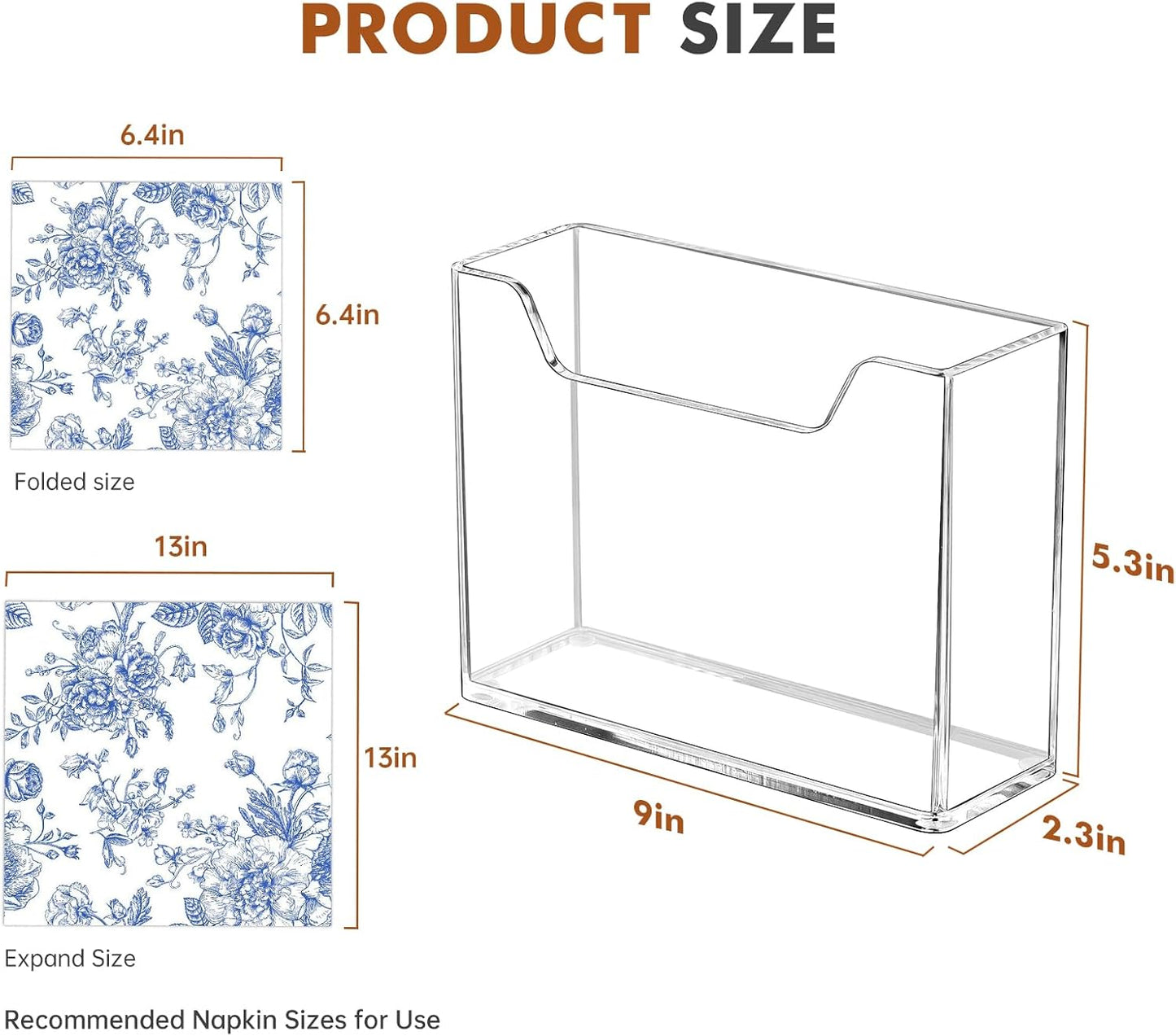 Bulk 10Pcs Acrylic Napkin Holder for Table Clear Plastic Vertical Napkins Holders Modern Square Paper Napkin Holders for Kitchen Dinner Table Guest Napkin Holder for Home Hotel Restaurant Bar Wholesale