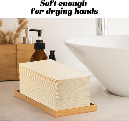 Bulk 100 Pcs 16.5" x 16.5" Premium Dinner Napkins with Flatware Pocket Soft Absorbent Cloth for Kitchen Parties Weddings Events Wholesale