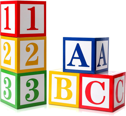 Bulk ABC Alphabet 123 Balloon Box 30x30 Inch School Party Decorations Graduation Birthday and Baby Shower Decor Wholesale