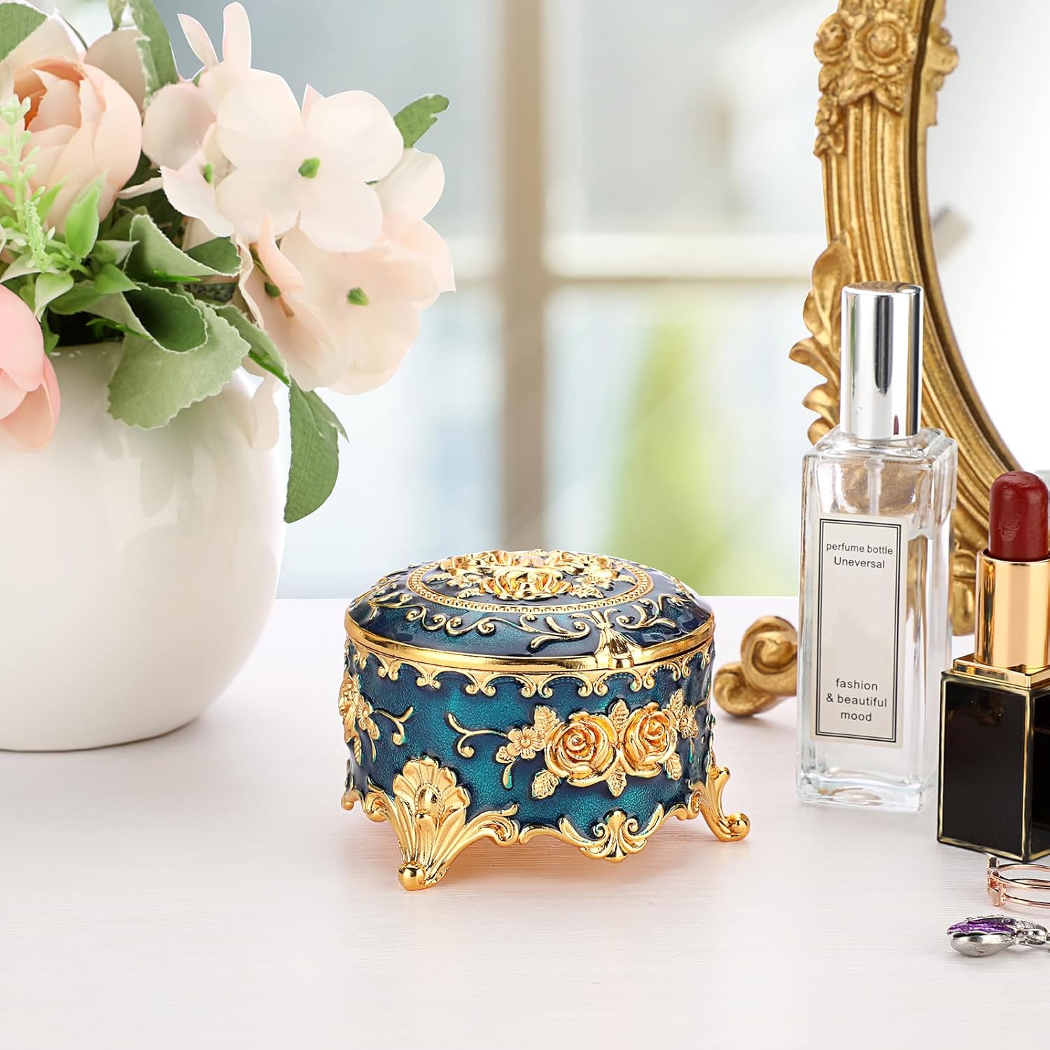 Bulk Antique Vintage Ring Box 2025 Victorian Style Jewelry Organizer Lined Interior for Bridal Shower Anniversary Gifts Wholesale