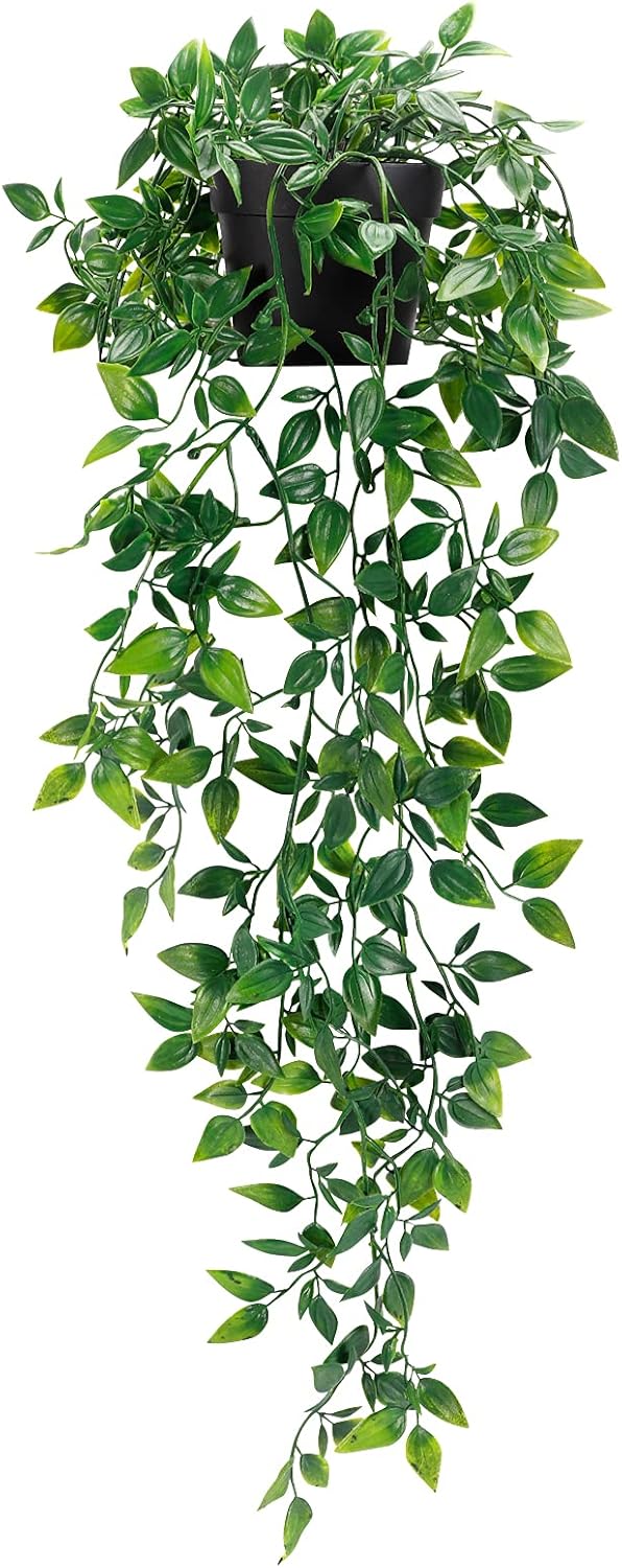 Premium Artificial Hanging Potted Plants High Quality Indoor Outdoor Décor for Office Shelves Living Room Aesthetic Spaces