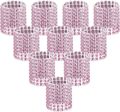 Bulk 50 Pcs Water Diamond Napkin Rings: Sparkling Decor for Table Settings Weddings Dinners Holiday Parties and Family Gatherings Wholesale