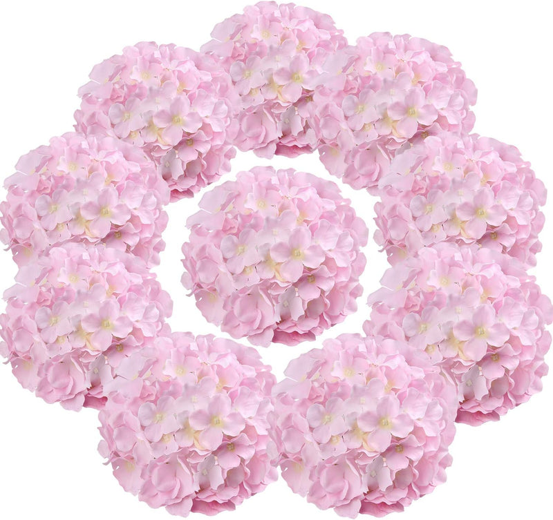 10 Pcs Silk Hydrangea Heads Artificial Flowers Blueberry Blue 4 Inch Realistic for Wedding Home Decor