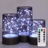 Bulk 3 Pcs LED Flickering Flameless Candle Light String Ideal Centerpiece Decor for Kitchen Coffee Tables Restaurants and Living Rooms Wholesale